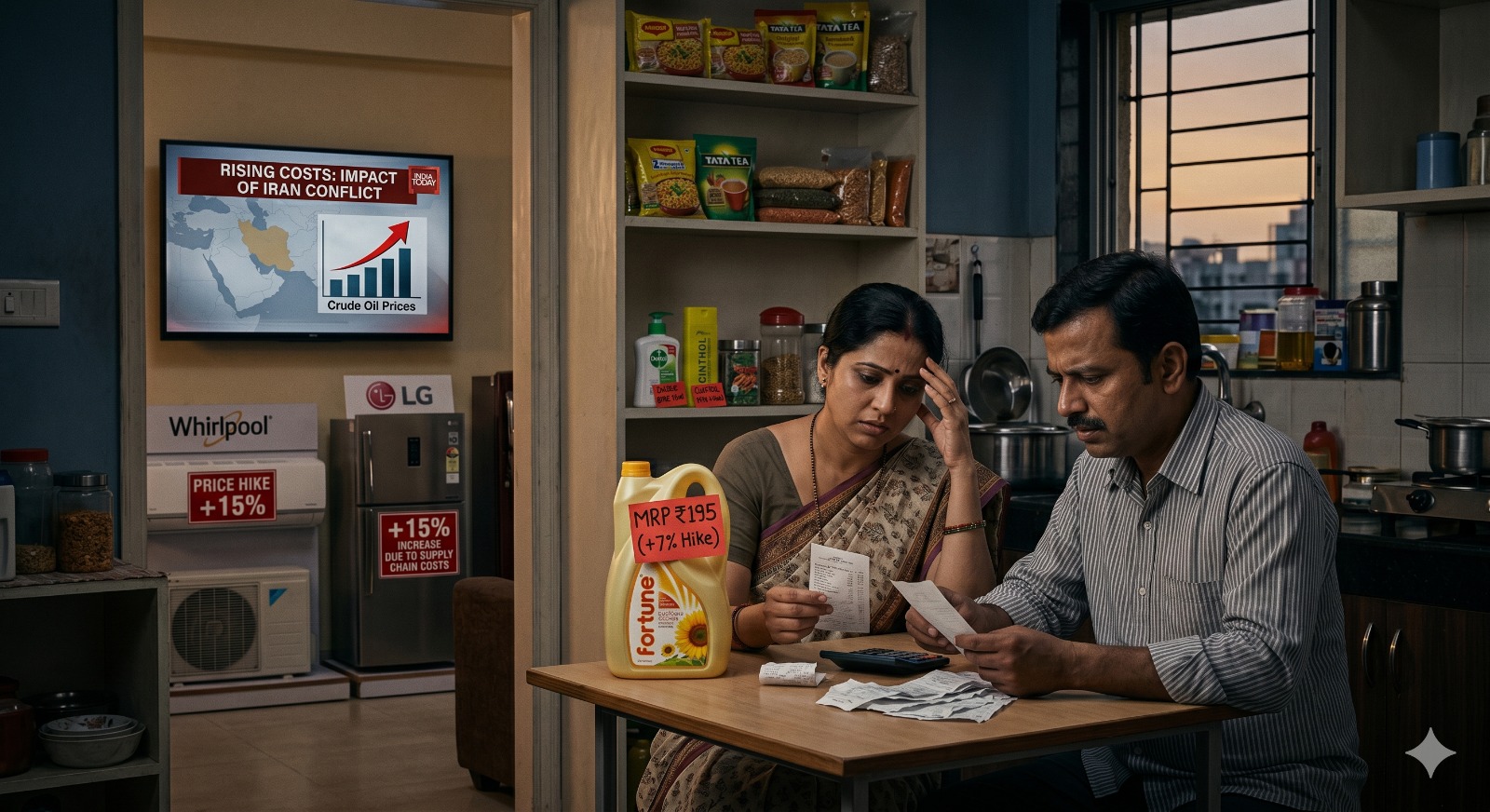 Iran–US tensions hit India: Edible oil up 7%, appliances costlier by 15%